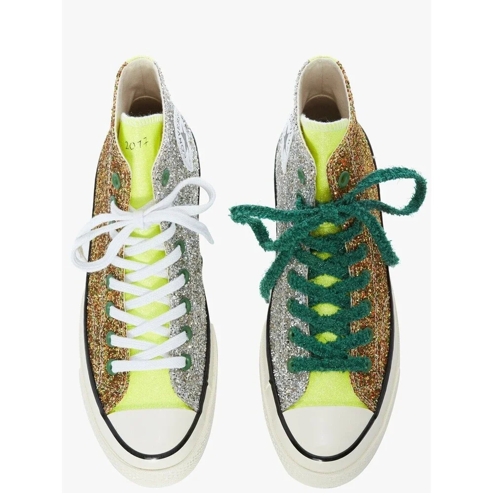 CONVERSE x JW ANDERSON Gold Silver Glitter Chuck 70 High Top - US 10.5 M/12.5 W - Picture 3 of 12